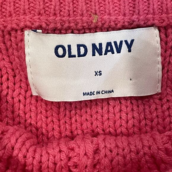 Womens Cable Knit Sweater Size XS Fall Pink Winter Warm Casual Pullover - Picture 5 of 6